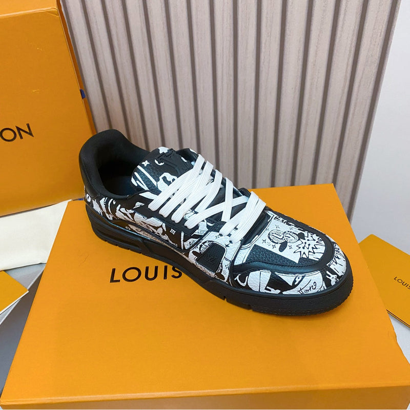 Tênis Modelo LV Trainer Black & White