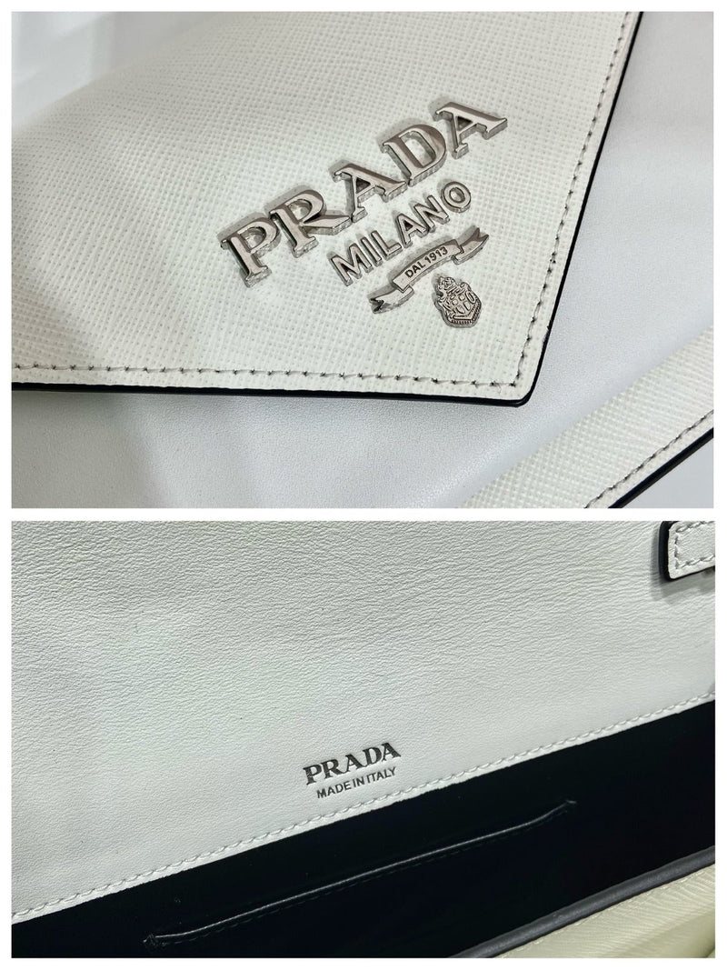 Bolsa Modelo Prada Envelope Mini em Couro Saffiano