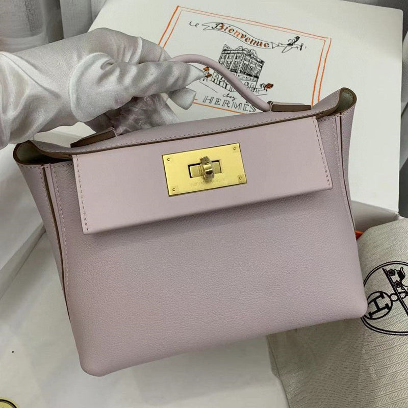 Bolsa Modelo  Hermès Mini 24/24 Mauve