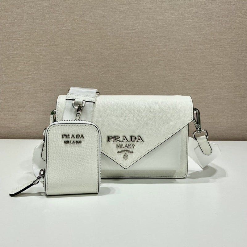 Bolsa Modelo Prada Envelope Mini em Couro Saffiano