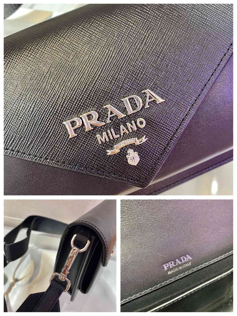 Bolsa Modelo Prada Envelope Mini em Couro Saffiano