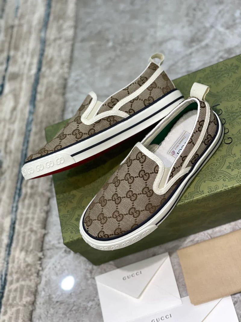 Slip-on Modelo Gucci Tennis 1977 Monogramado