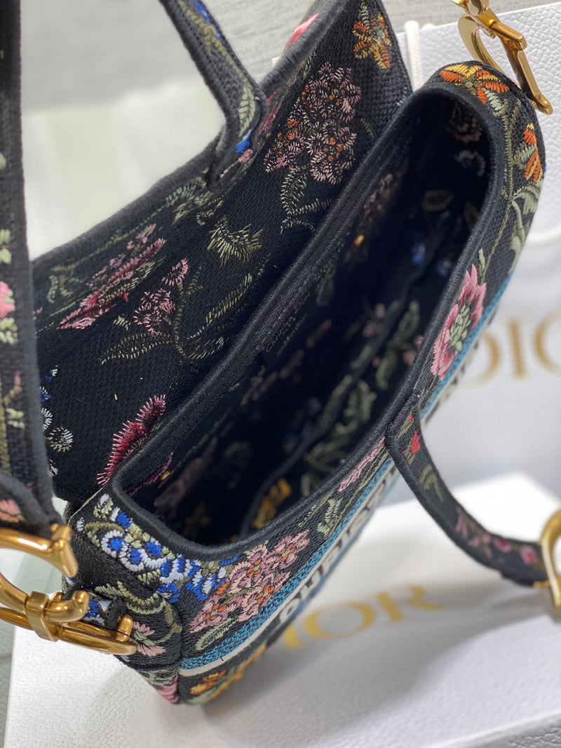 Bolsa Dior Saddle Petit Fleurs