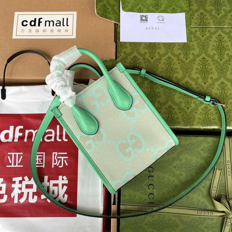 Bolsa Gucci Jumbo GG Mini Tote Bag Menta