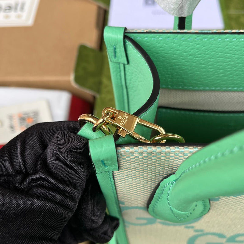 Bolsa Gucci Jumbo GG Mini Tote Bag Menta