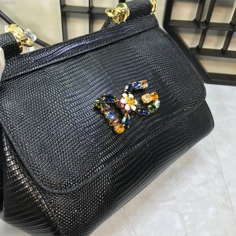 Bolsa Modelo Dolce & Gabanna Sicília Couro Iguana