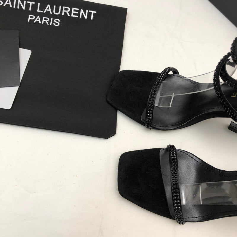 Sandália Modelo Saint Laurent Opyum com salto 110mm