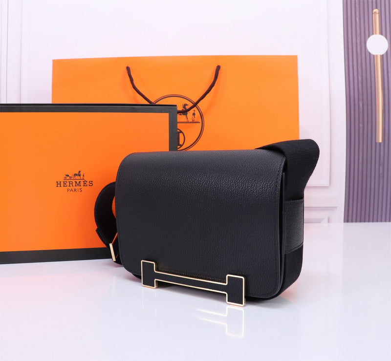 Bolsa Modelo Hérmes Chevre Mysore Geta Preto