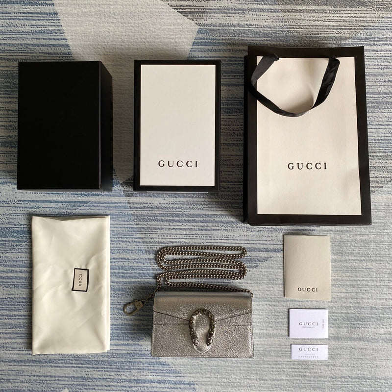 Bolsa Gucci Dionysus Super Mini Metalizada