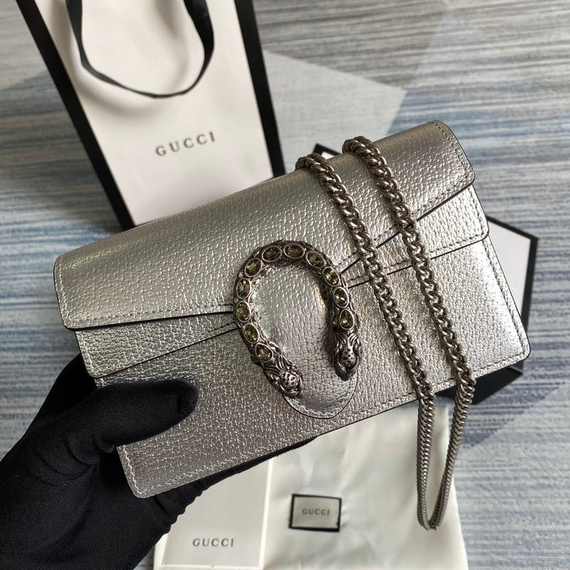 Bolsa Gucci Dionysus Super Mini Metalizada