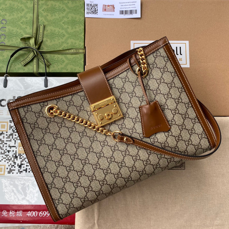 Bolsa Gucci Padlock GG de Ombro Média