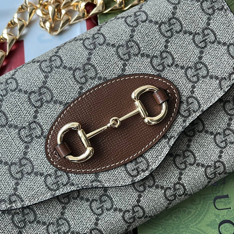 Bolsa Gucci Horsebit 1955 Mini Estampada