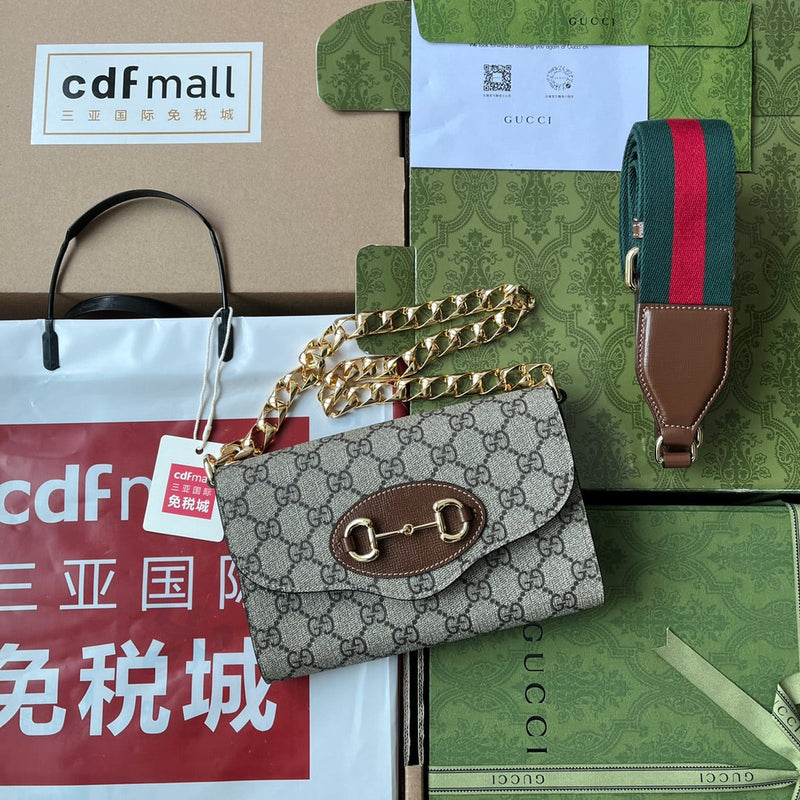 Bolsa Gucci Horsebit 1955 Mini Estampada