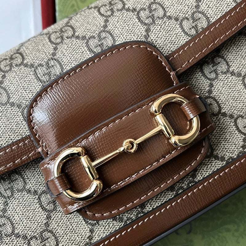 Bolsa Gucci Horsebit 1955 de Ombro Pequena Estampada