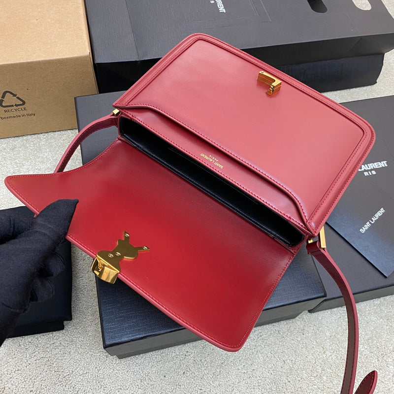 Bolsa Modelo Yves Saint Laurent  São Loureiro Couro com Logotipo