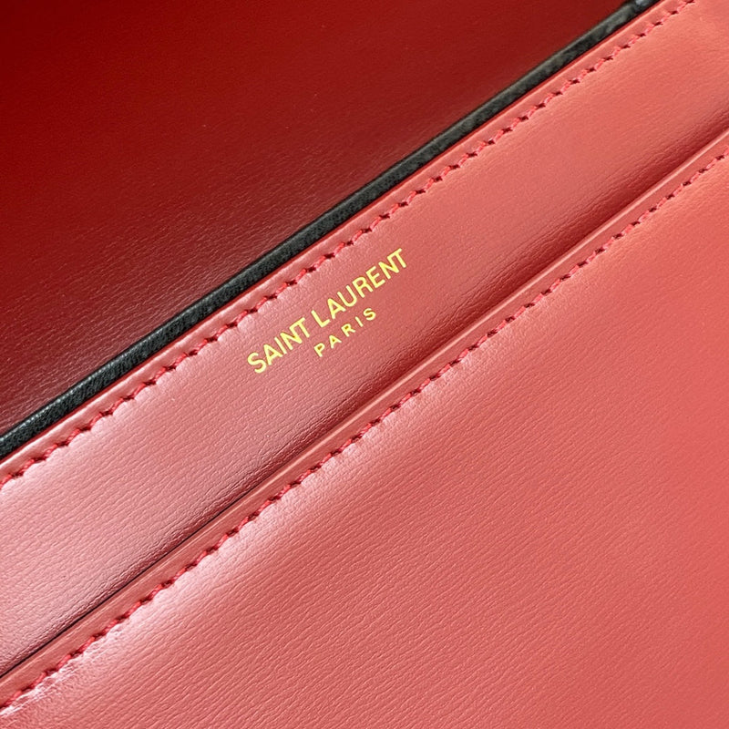 Bolsa Modelo Yves Saint Laurent  São Loureiro Couro com Logotipo