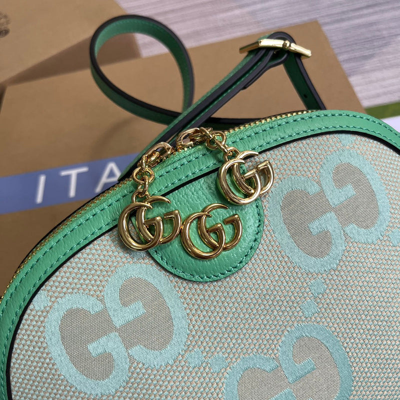 Bolsa Gucci Ophidia Jumbo GG Pequena de Ombro Estampada