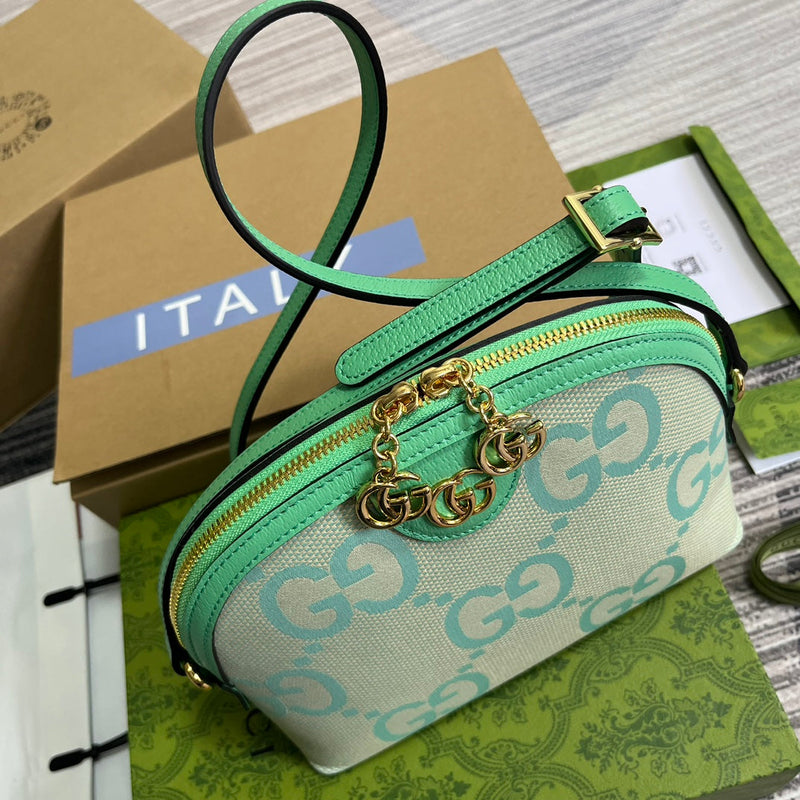 Bolsa Gucci Ophidia Jumbo GG Pequena de Ombro Estampada