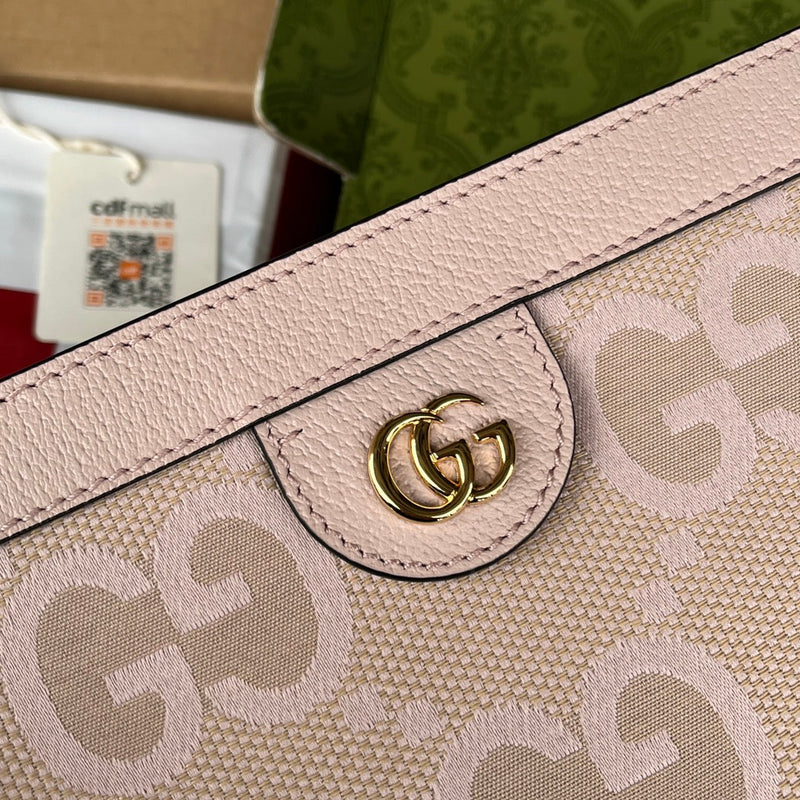 Bolsa Gucci Modelo Ophidia com Double G Pequena de Ombro Estampada