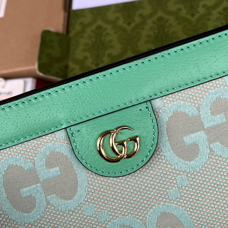 Bolsa Gucci Modelo Ophidia com Double G Pequena de Ombro Estampada