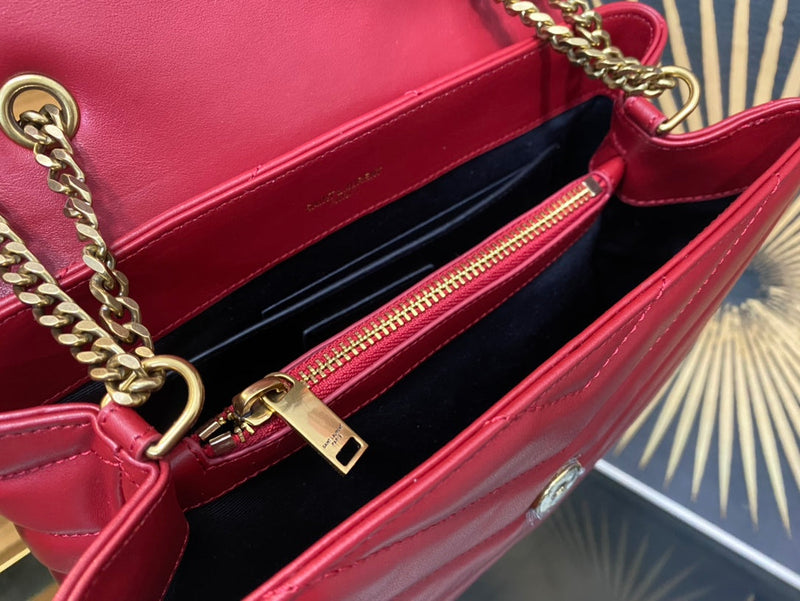 Bolsa Modelo Saint Laurent Tranvesal Lou Red