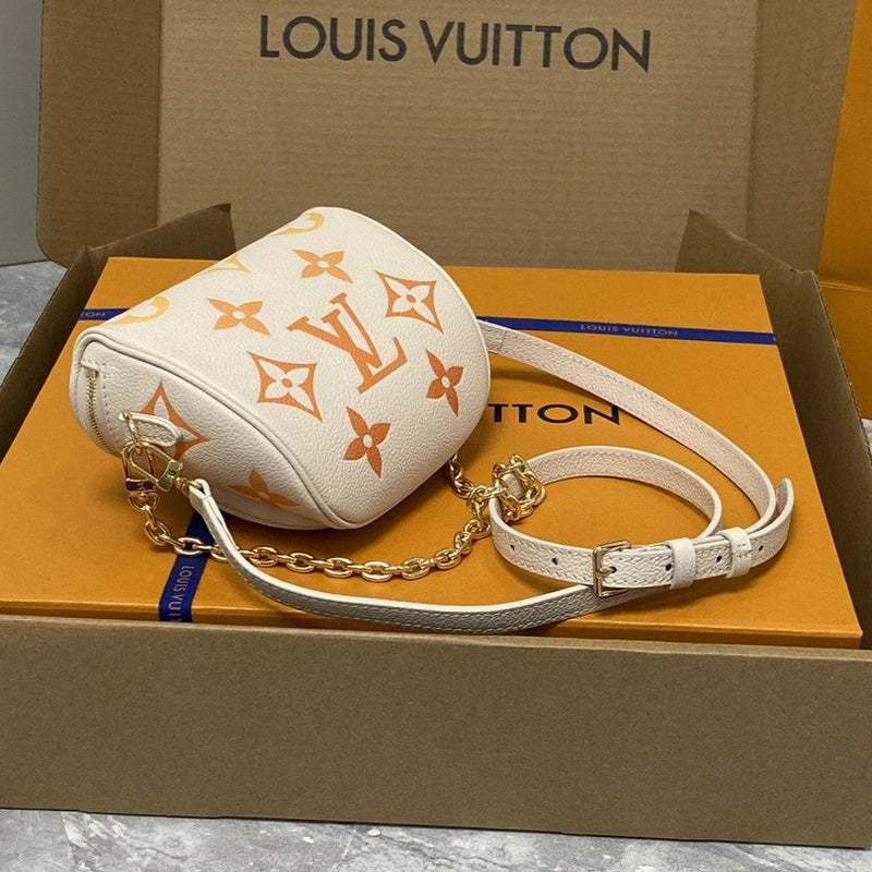 Bolsa Modelo Louis Vuitton Mini Bumbag em couro Monograma Empreinte