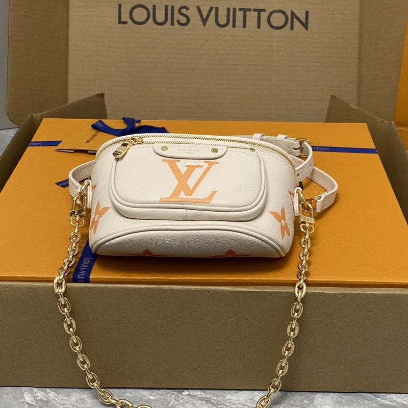 Bolsa Modelo Louis Vuitton Mini Bumbag em couro Monograma Empreinte