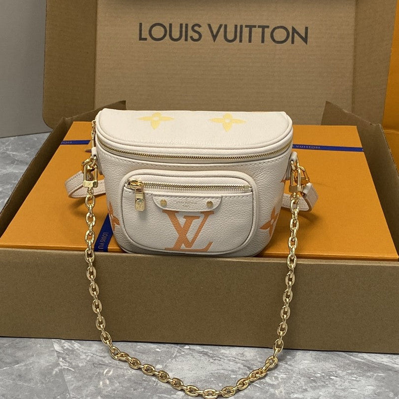 Bolsa Modelo Louis Vuitton Mini Bumbag em couro Monograma Empreinte