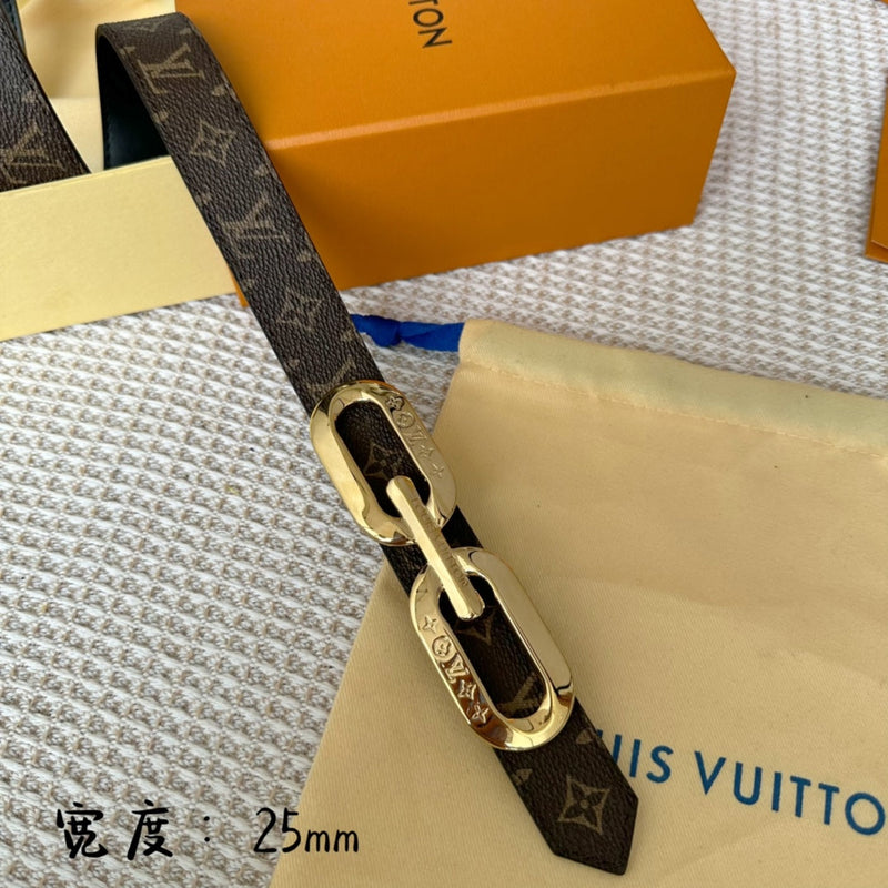 Cinto Modelo Lоuіѕ Vuіttоn Reversível LV Edge 25mm