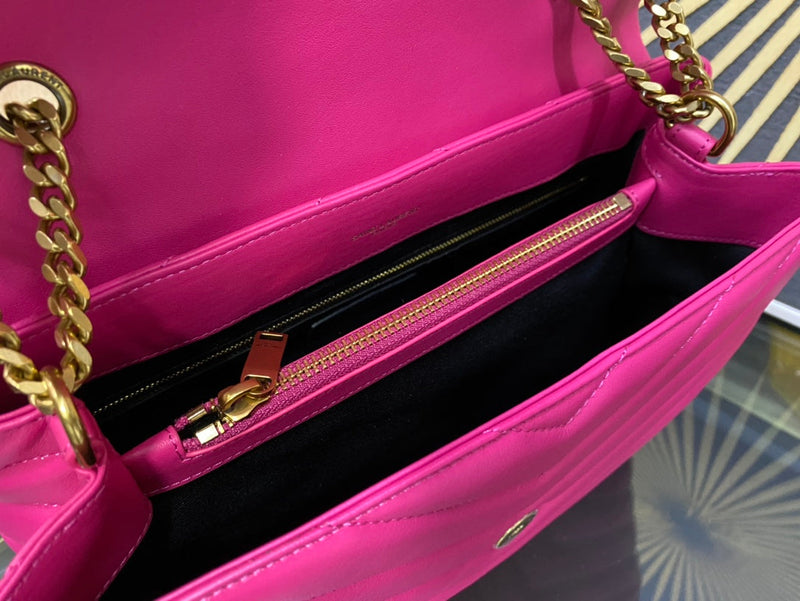 Bolsa Modelo Saint Laurent Tranvesal Lou Pink