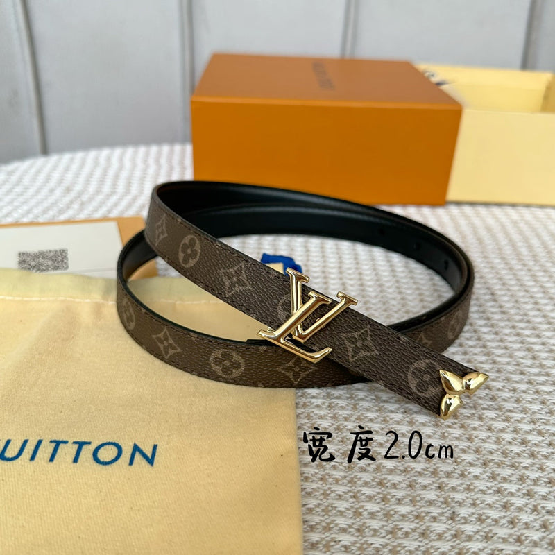 Cinto Modelo Lоuіѕ Vuіttоn Reversível Pretty LV 20 mm