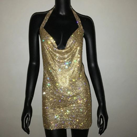 Vestido Emma vestido We Glow Store Dourado P 